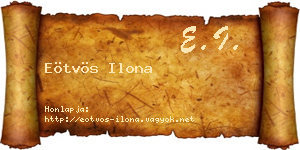 Eötvös Ilona névjegykártya